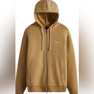KITH Neutral Tan Beige Williams V Zip-Up Hoodie Authentic Size Mens Small